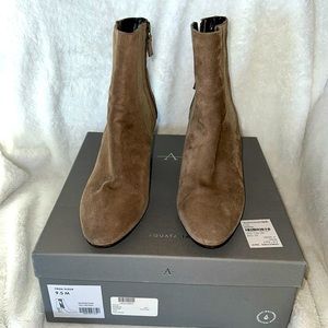 Beige suede Aquatalia Frida Suede bootie, 9.5, only worn once.